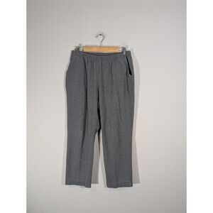 L.L. Bean Women Pull On Elastic Waist Sweatpants Grey Sz L Petite Casual Joggers